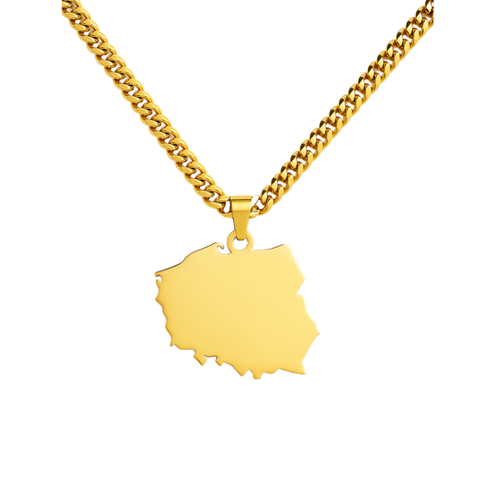 Zawieszka Mapa Polski Złota