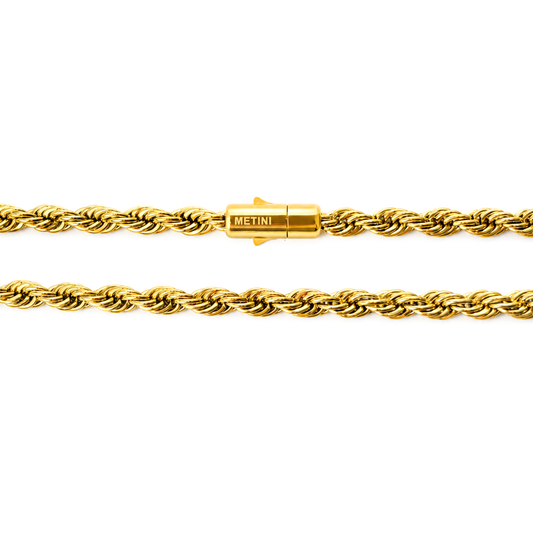Łańcuch Rope Złoty - 8mm