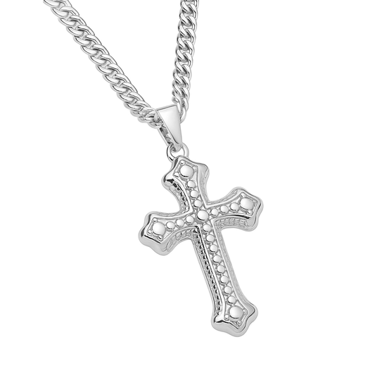 Zawieszka Bubble Cross Białe Złoto