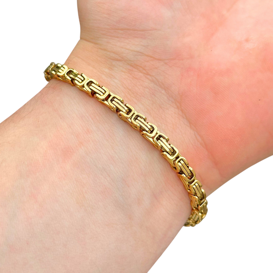 Bransoletka Królewska Złota - 4mm