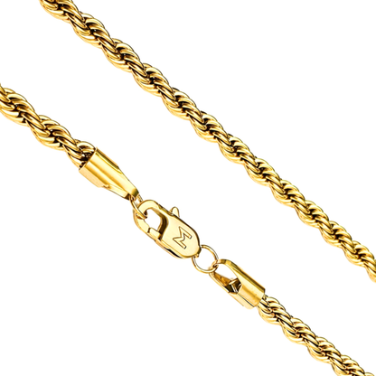 Łańcuch Rope Złoty - 6mm