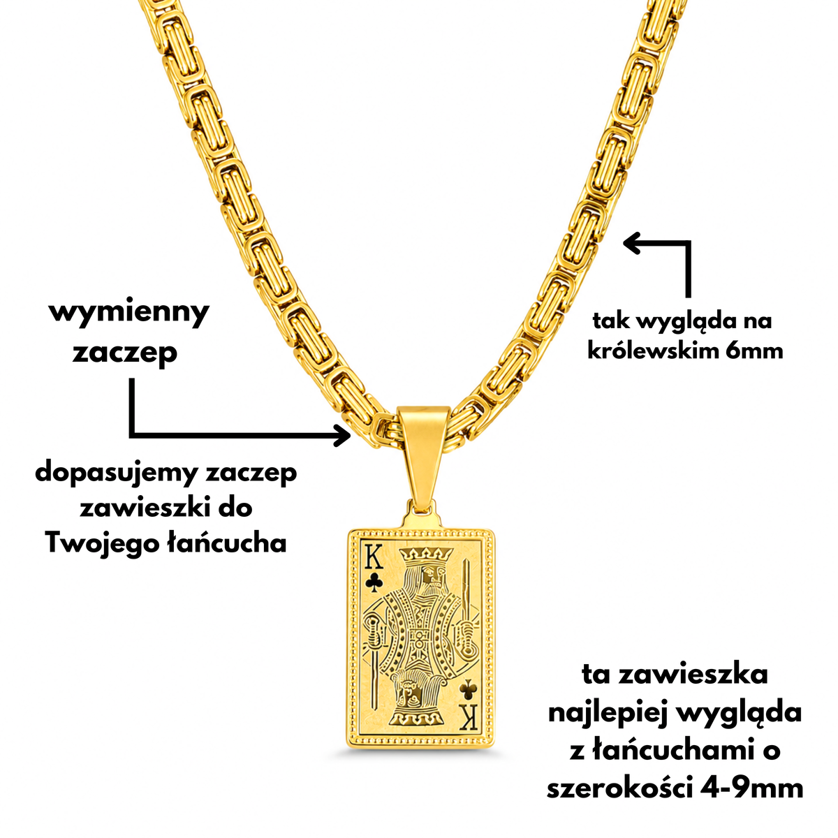 Zawieszka Karta Król Złota