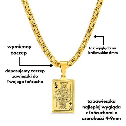 Zawieszka Karta Król Złota