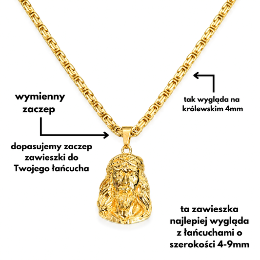 Zawieszka Jezus Thorn Złota