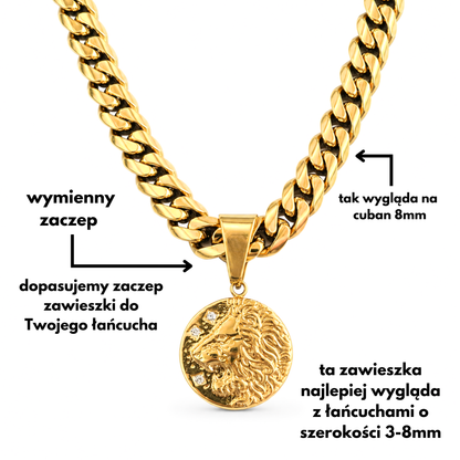 Zawieszka Lew Medalik Złota