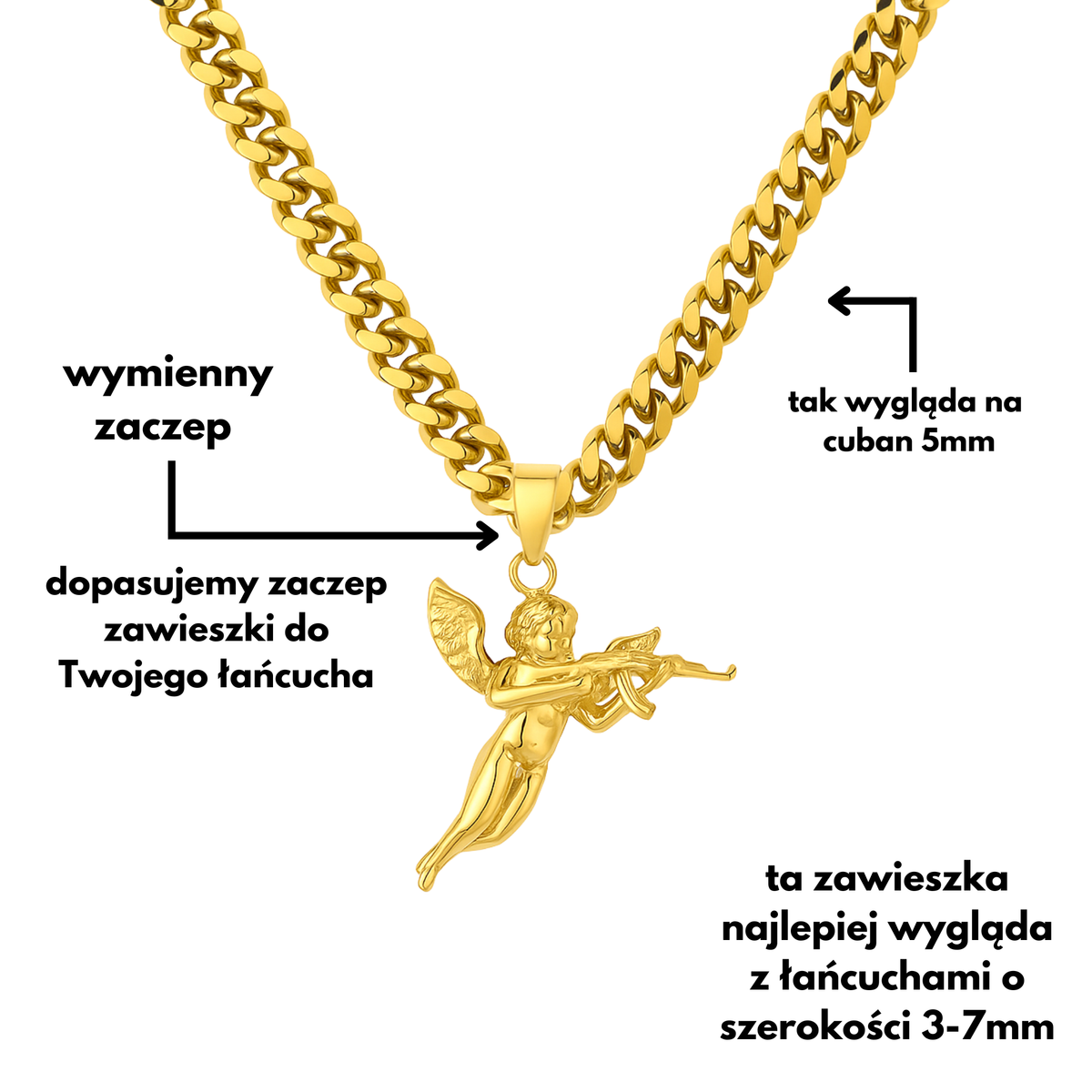 Zawieszka Angel Złota