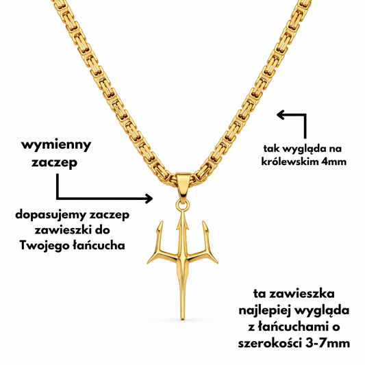 Zawieszka Trójząb Złota