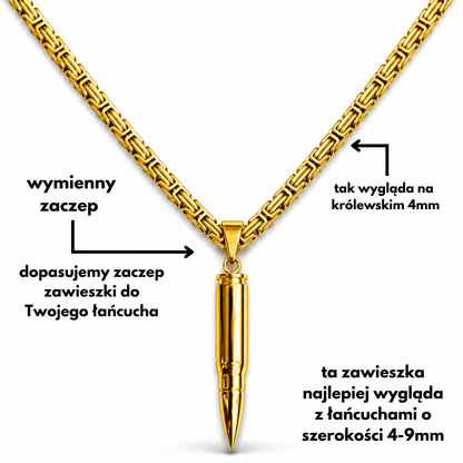 Zawieszka Nabój Złota