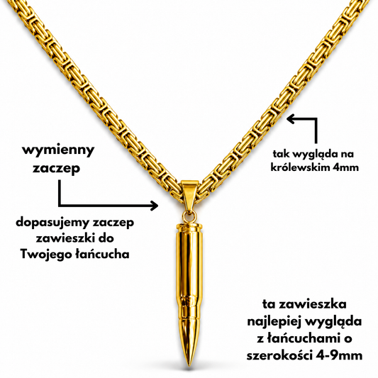 Zawieszka Nabój Złota