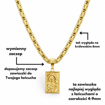 Zawieszka Matka Boska Częstochowska Złota