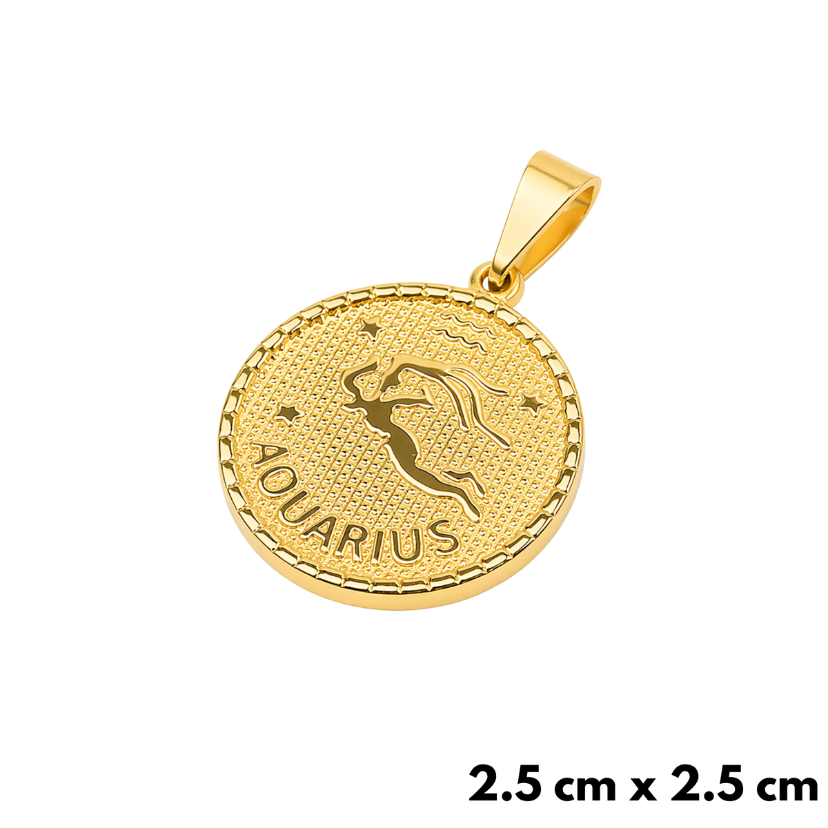 Zawieszka Wodnik Aquarius Złota
