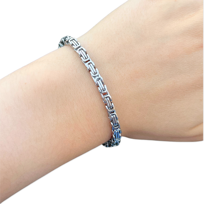 Bransoletka Królewska Białe Złoto Damska - 4mm