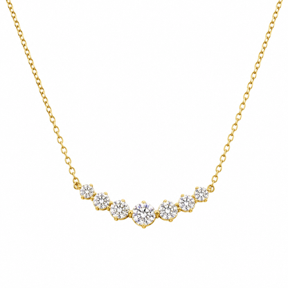 Naszyjnik V-line z Moissanitem 1.70ct S925 Złoty Damski