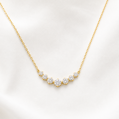 Naszyjnik V-line z Moissanitem 1.70ct S925 Złoty Damski