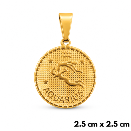 Zawieszka Wodnik Aquarius Złota