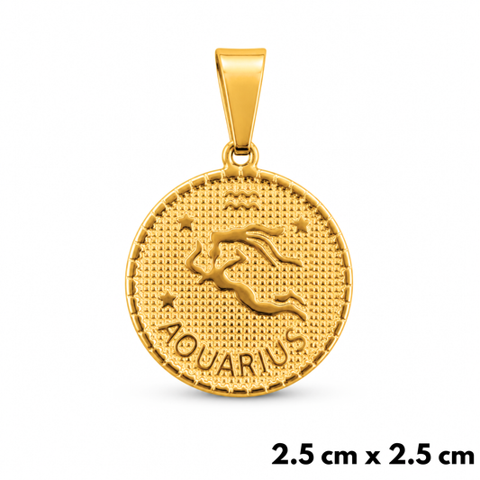 Zawieszka Wodnik Aquarius Złota