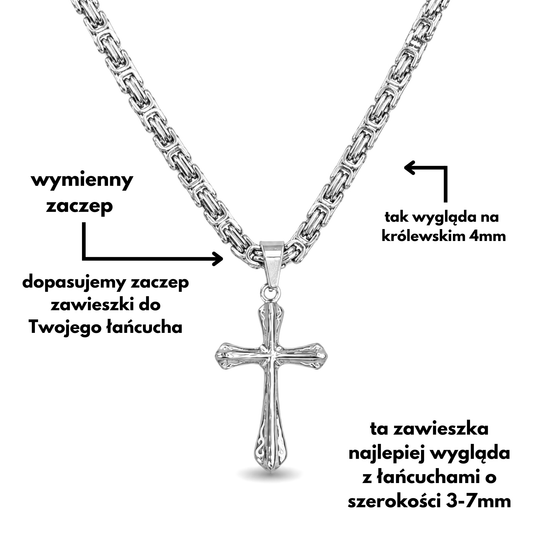 Zawieszka Grace Cross Białe Złoto