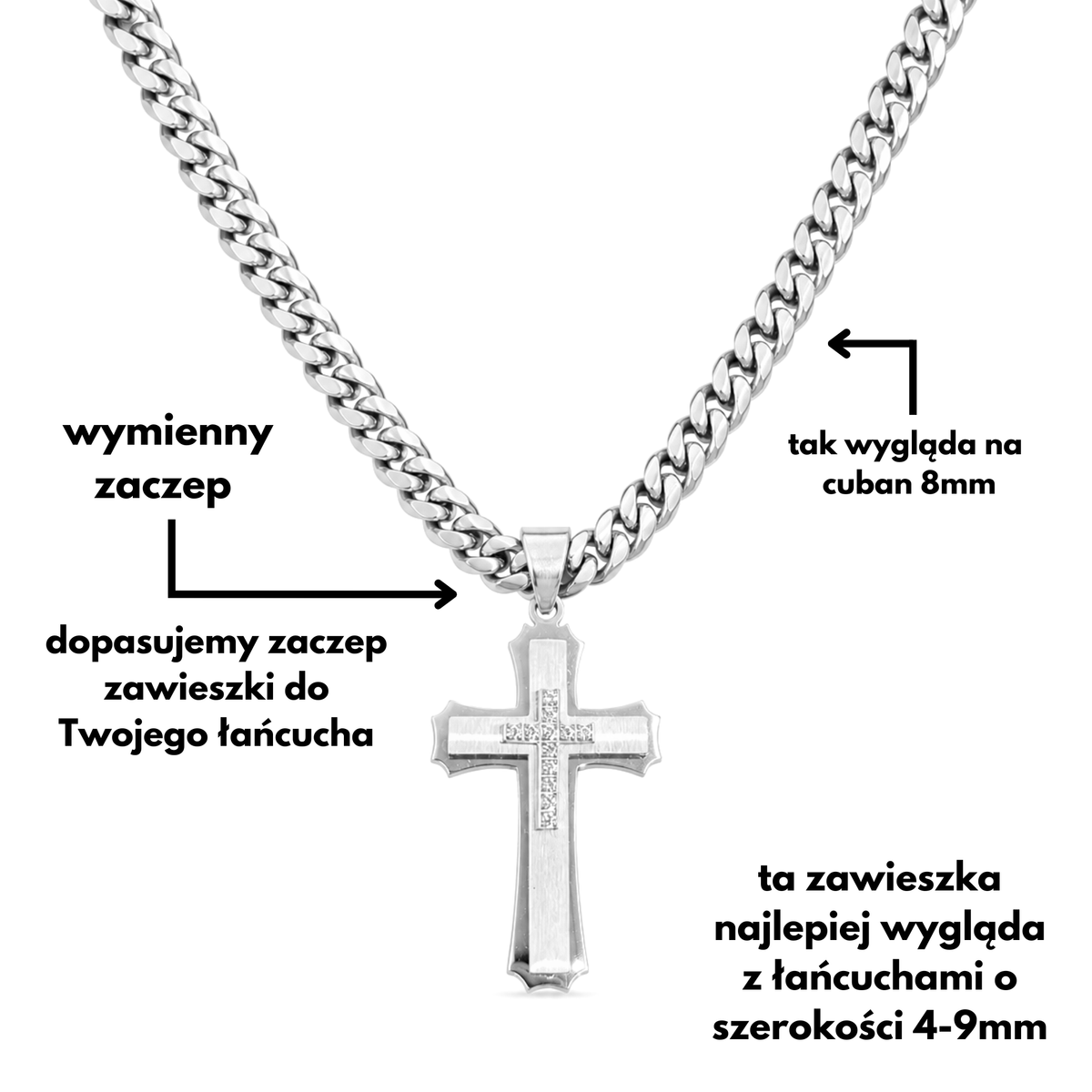 Zawieszka Royal Cross Białe Złoto