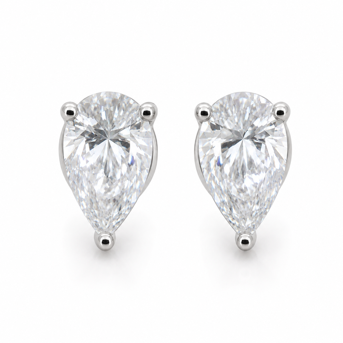 Kolczyki Crystal Tears z Moissanitem 0.5 karata S925 Białe Złoto Damskie