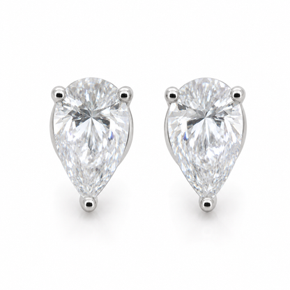 Kolczyki Crystal Tears z Moissanitem 0.5 karata S925 Białe Złoto Damskie