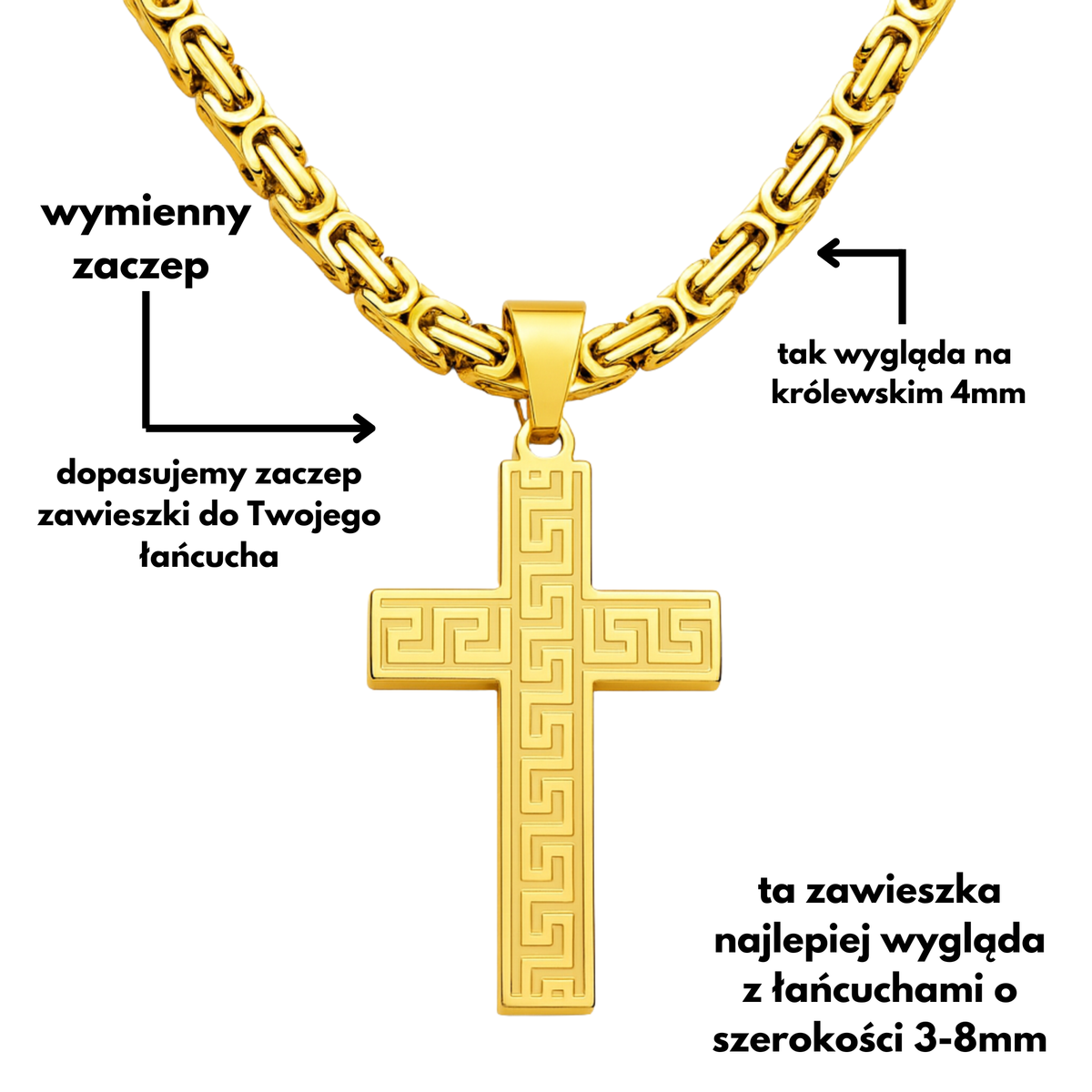 Zawieszka Ancient Cross Złota