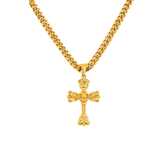 Zawieszka Baroque Cross Złota