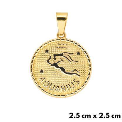 Zawieszka Wodnik Aquarius Złota