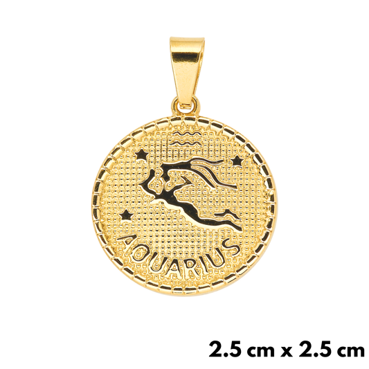 Zawieszka Wodnik Aquarius Złota