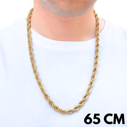 Łańcuch Rope Złoty - 8mm