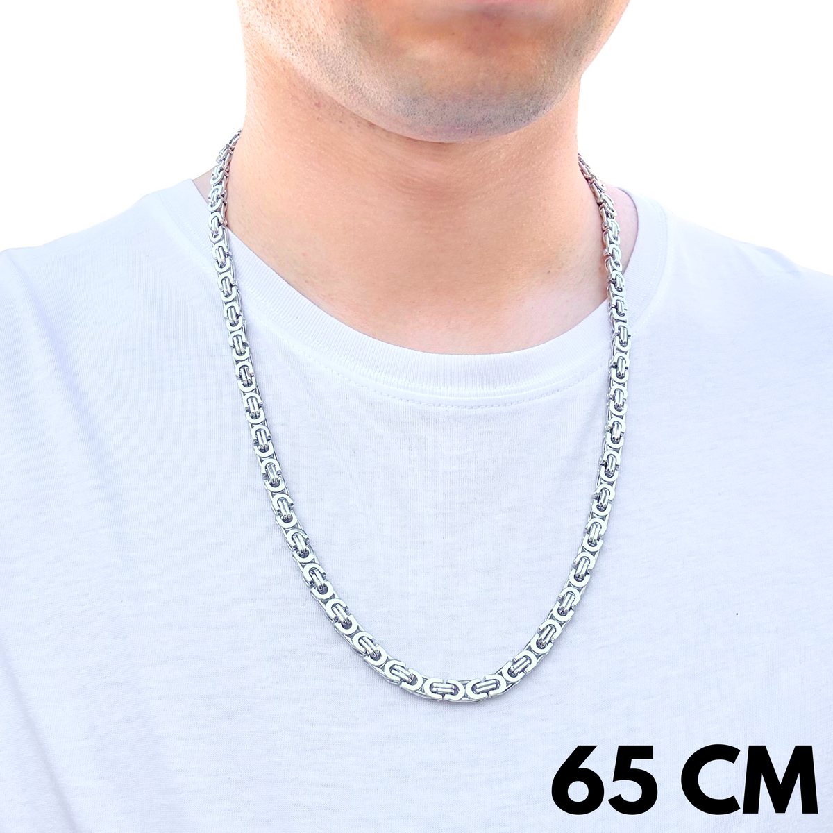 Łańcuch Szlachecki Białe Złoto - 6mm