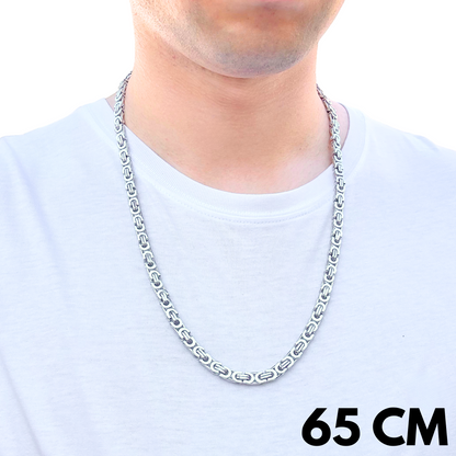 Łańcuch Szlachecki Białe Złoto - 6mm