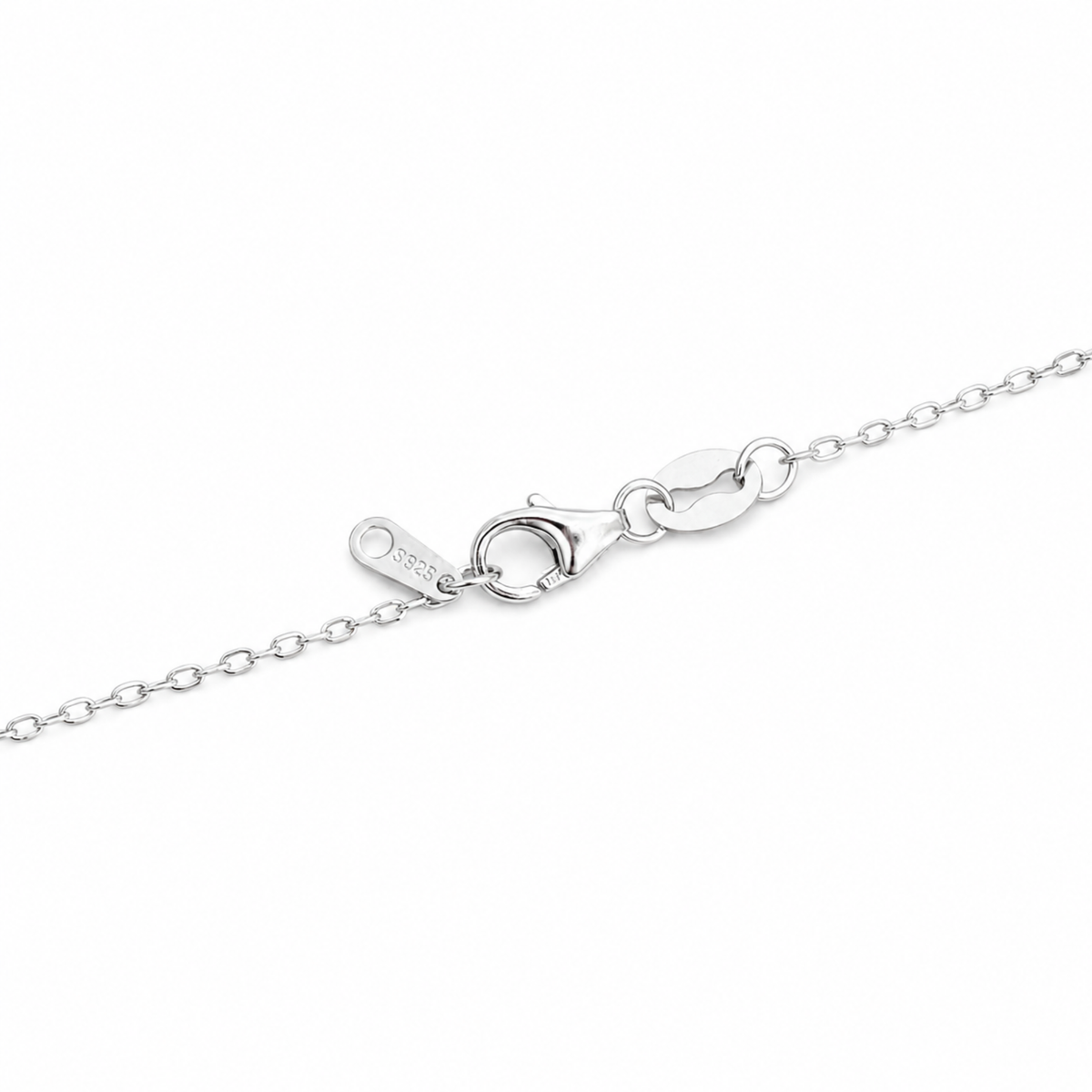 Naszyjnik Crystal Square z Moissanitem 1 karat S925 Białe Złoto Damski
