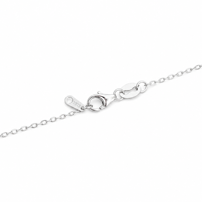 Naszyjnik Crystal Square z Moissanitem 1 karat S925 Białe Złoto Damski