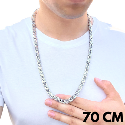 Łańcuch Szlachecki Białe Złoto - 8mm