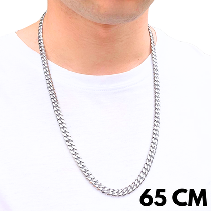 Łańcuch Cuban Białe Złoto - 8mm
