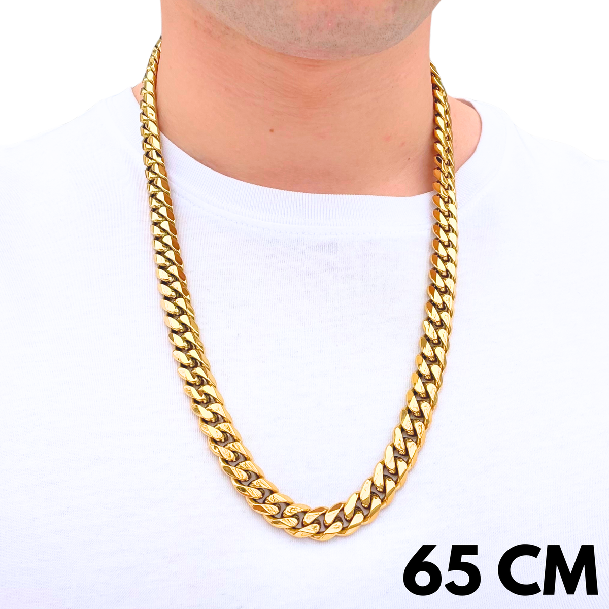 Łańcuch Cuban Złoty - 12mm