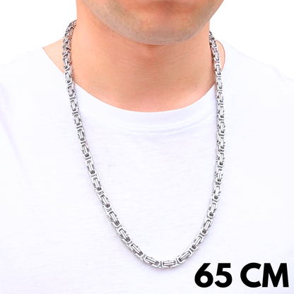 Łańcuch Królewski Białe Złoto - 6mm