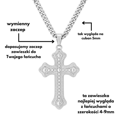 Zawieszka Bubble Cross Białe Złoto