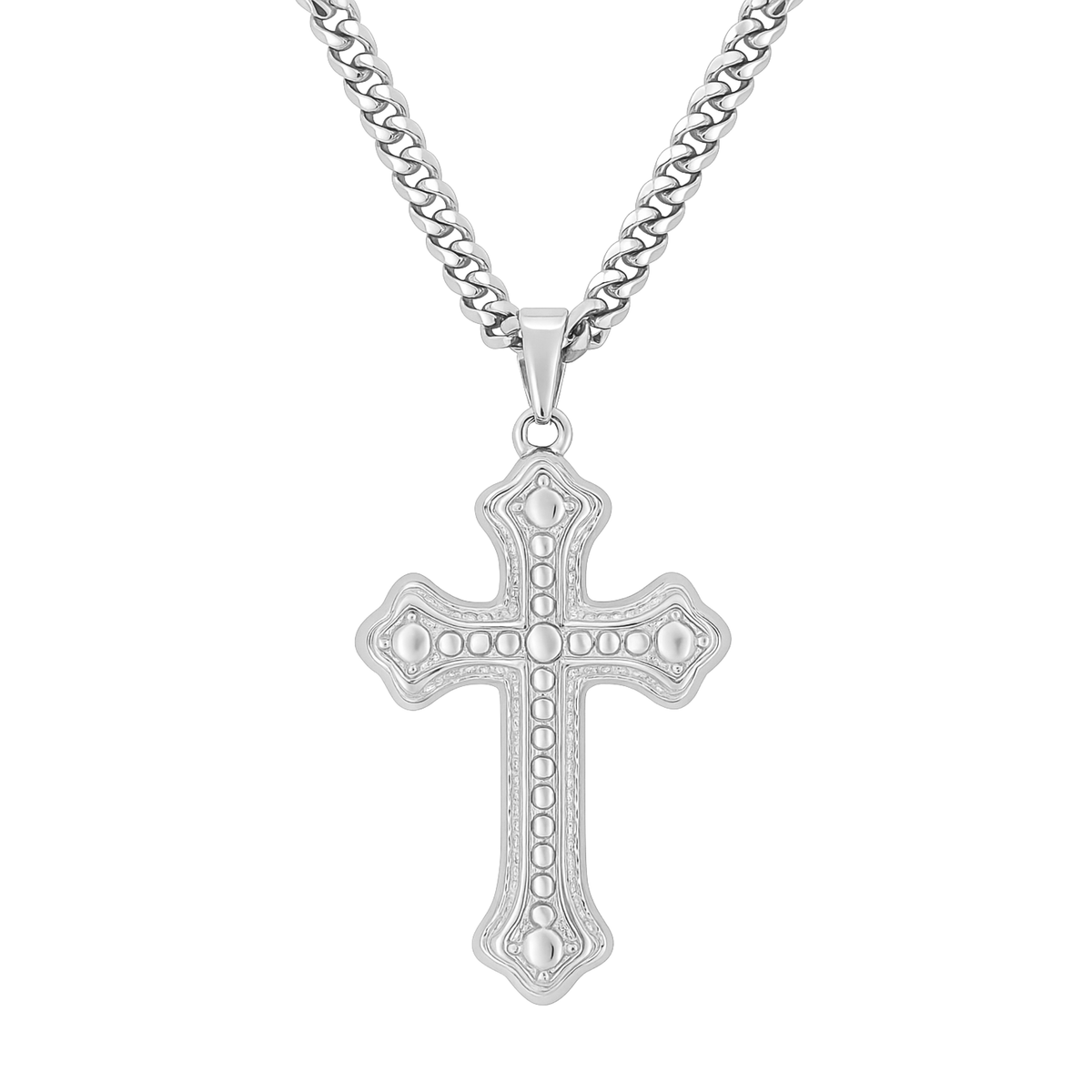 Zawieszka Bubble Cross Białe Złoto