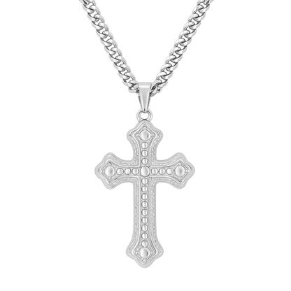 Zawieszka Bubble Cross Białe Złoto