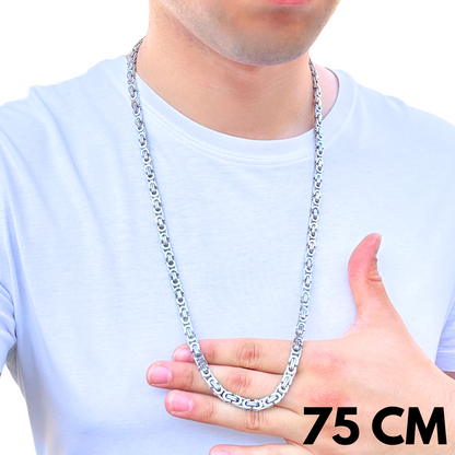 Łańcuch Szlachecki Białe Złoto - 6mm