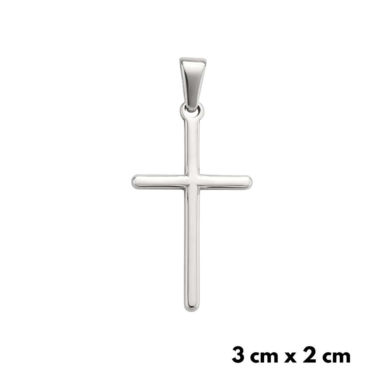 Zawieszka Simple Cross Białe Zloto
