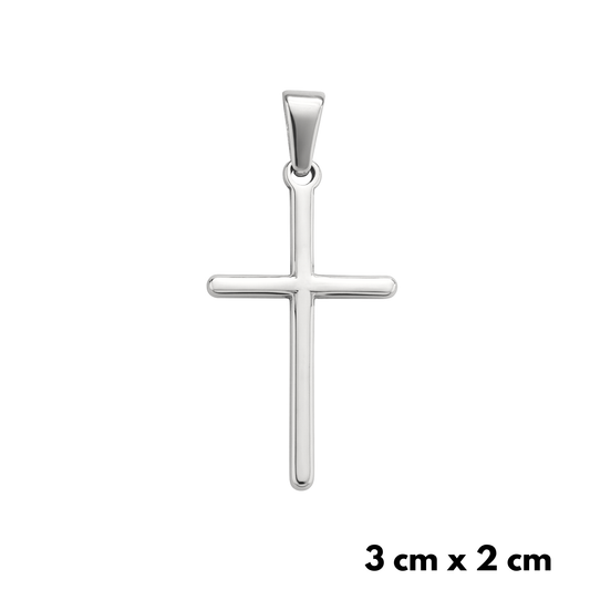 Zawieszka Simple Cross Białe Zloto