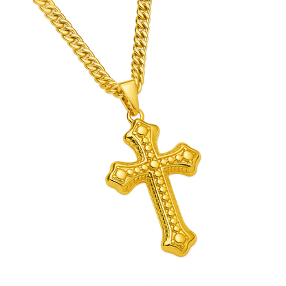 Zawieszka Bubble Cross Złota