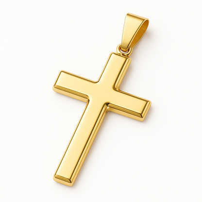 ZESTAW - Królewski Złoty 6mm + Zawieszka Clean Cross Złota