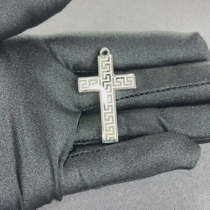 Zawieszka Ancient Cross Białe Złoto