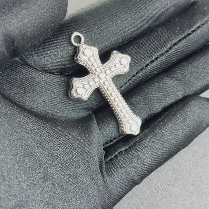 Zawieszka Bubble Cross Białe Złoto