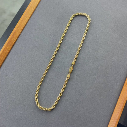 Łańcuch Rope Złoty - 6mm