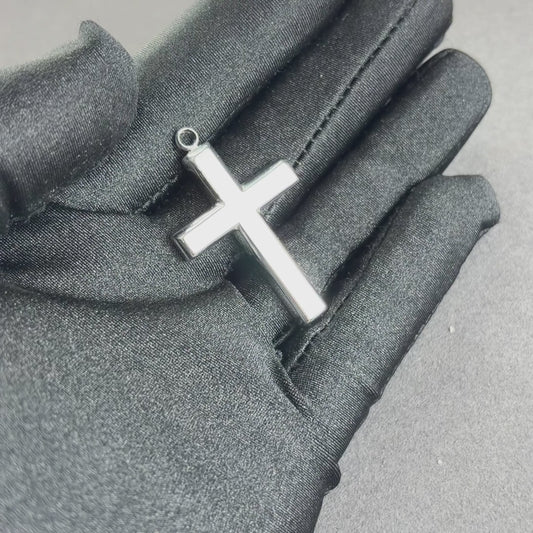 Zawieszka Clean Cross Białe Złoto