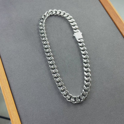 Łańcuch Cuban Białe Złoto - 14mm